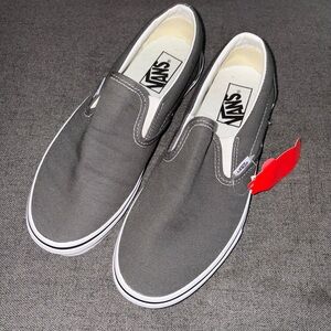 Vans Men's Charcoal Slip-On Sneakers
